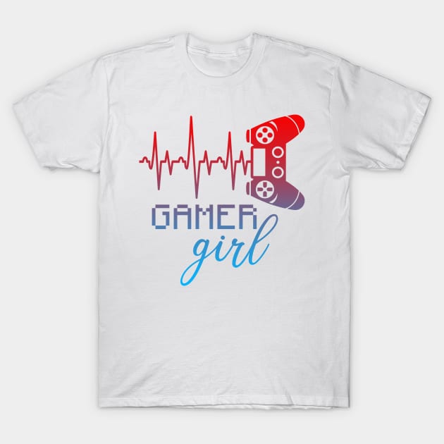 Gamer Girl Heartbeat T-Shirt by MommyTee